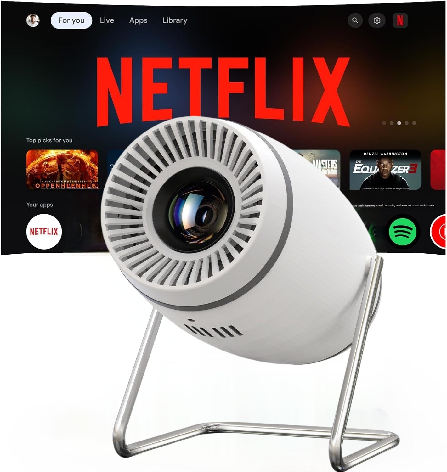 Mini Projector 4K 1080P FHD Dual 5W Speaker Wi-Fi 5G Bluetooth Protable Home