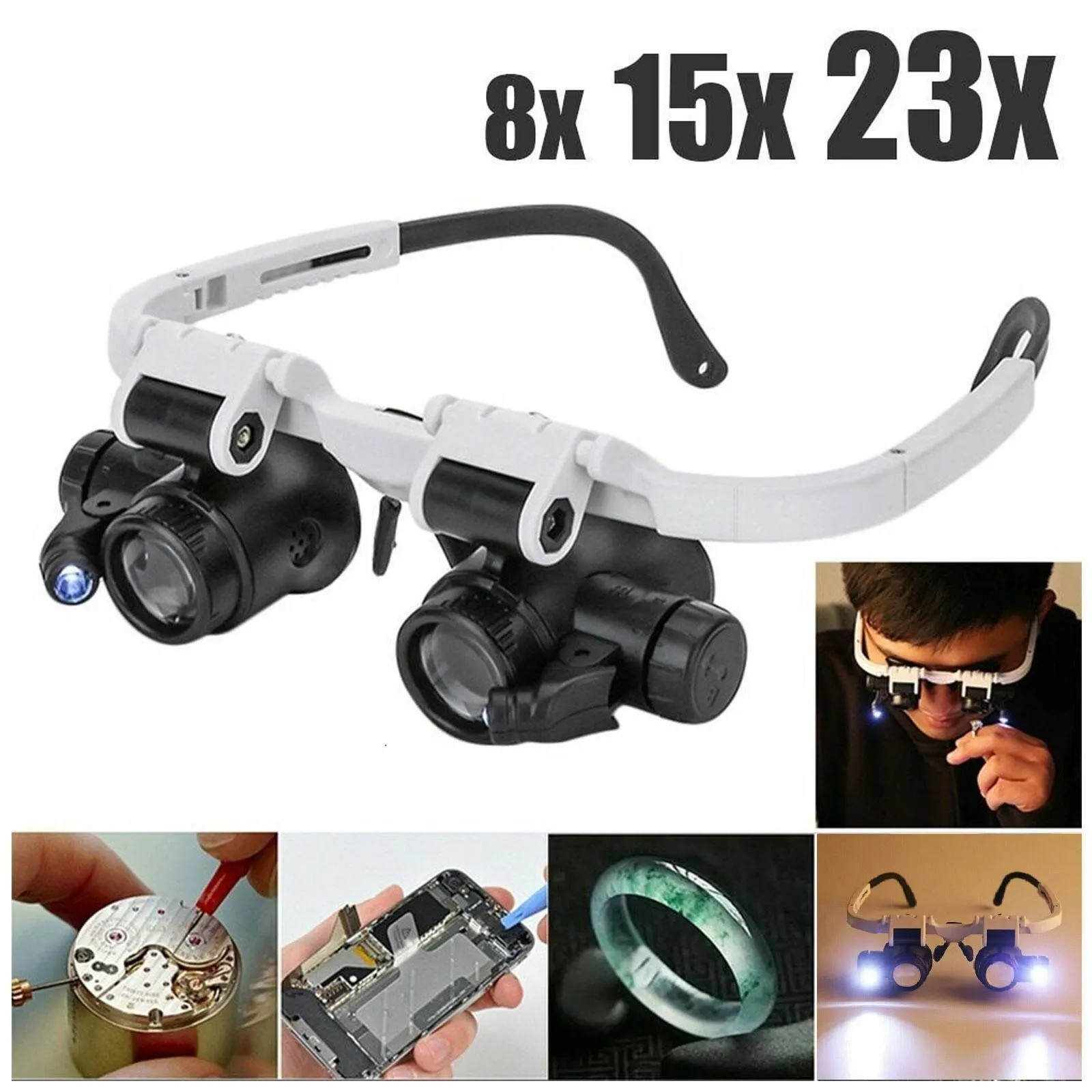 23x Jewelers Magnifier Magnifying Glasses Eyeglasses for Gold Diamond Jewelry
