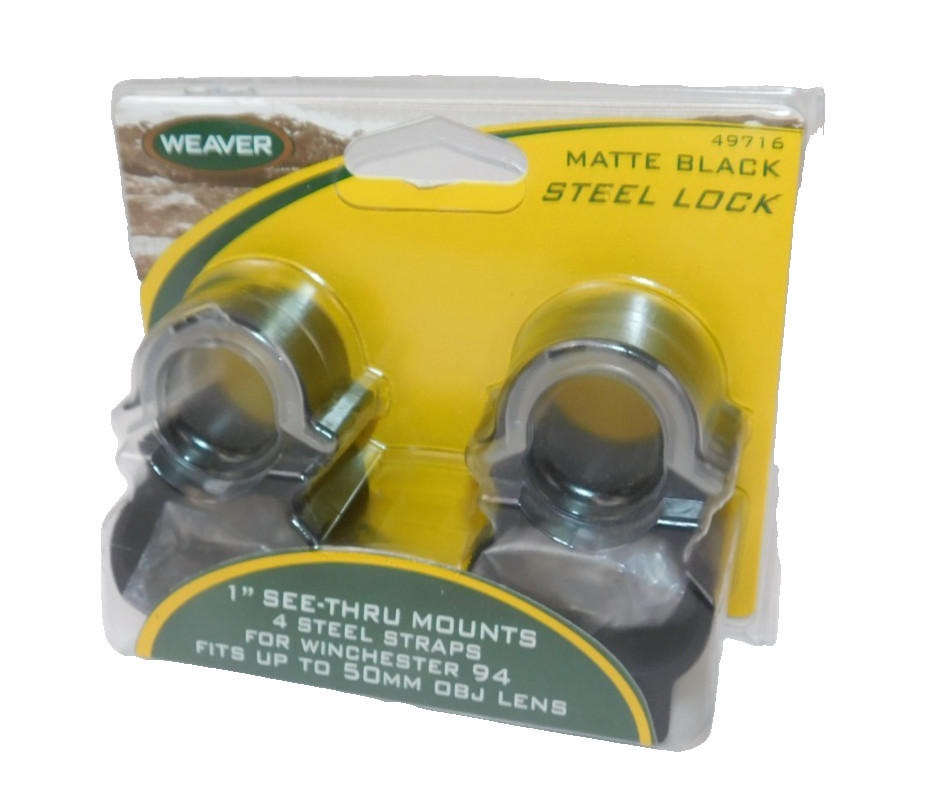 Weaver Scope Rings See-Thru 1" Mounts Matte 49716 Winchester 94 AI328