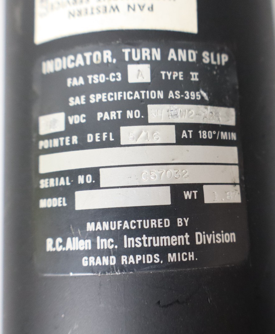 RC Allen Turn & Slip Indicator