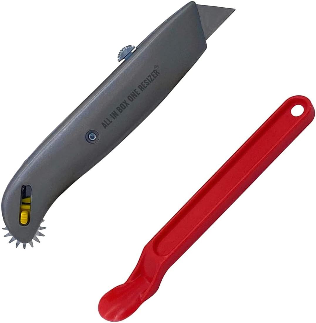 Box Resizer Tool - Handheld Box Cutter with Preforated Scoring Wheel to Reduce C