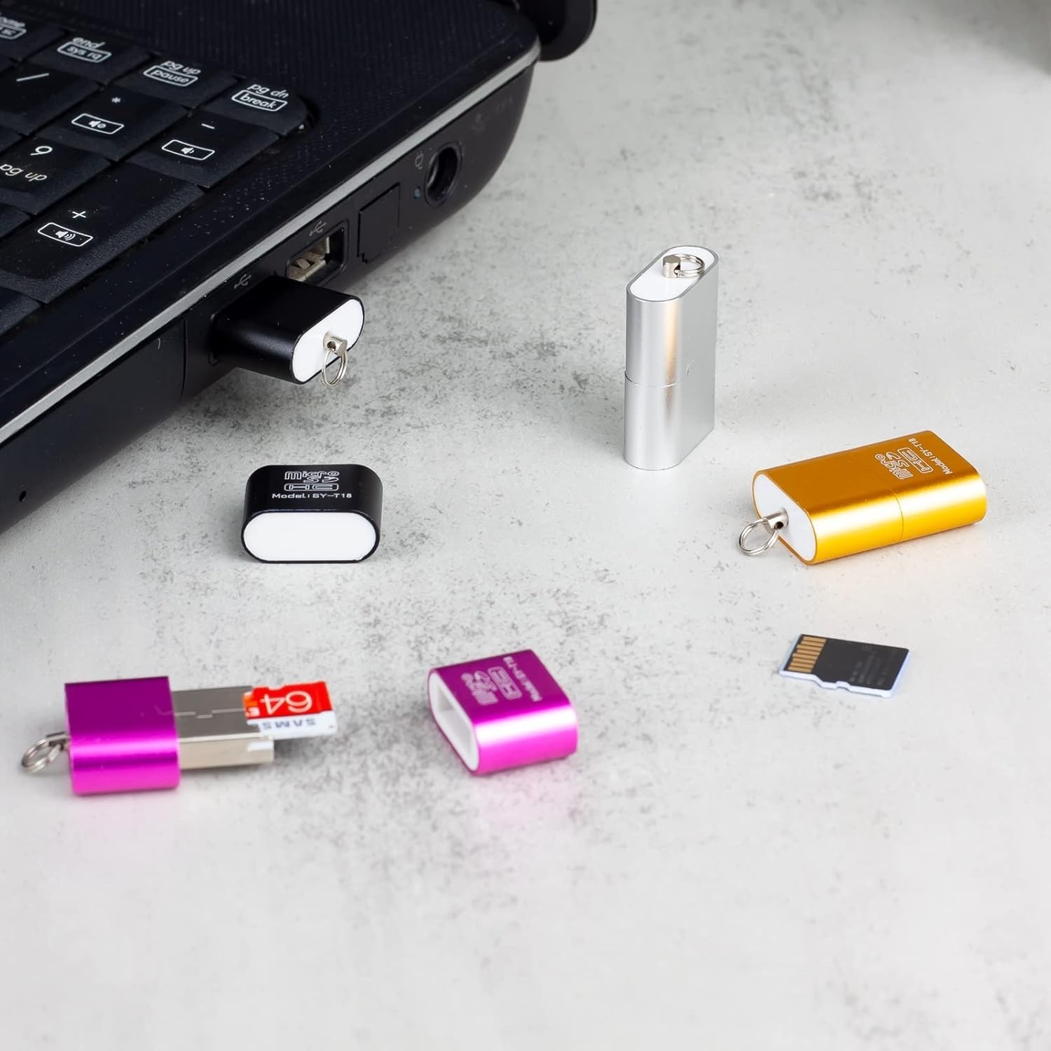 [3 Pack] Card Reader for Android,Micro SD Card to USB Adapter, TF Card Reader wi