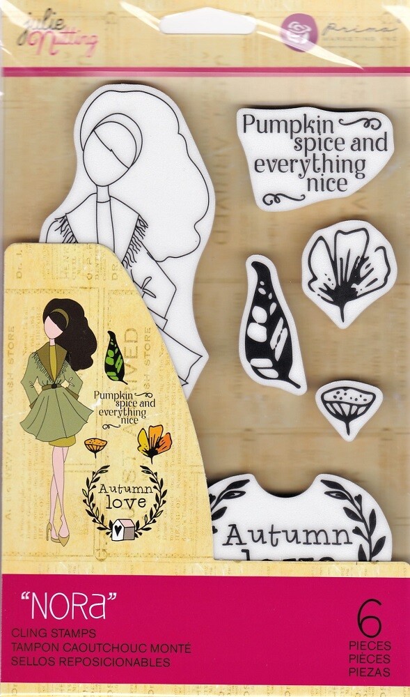 Prima Julie Nutting NORA Doll Cling Stamps Cards Planner Tags 913205