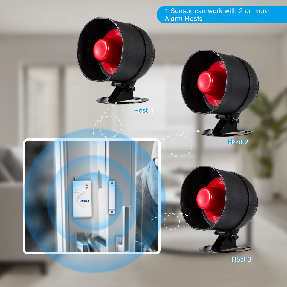 Simple DIY Wireless Safety Alarm System Window Sensor Burglar Warning Kit