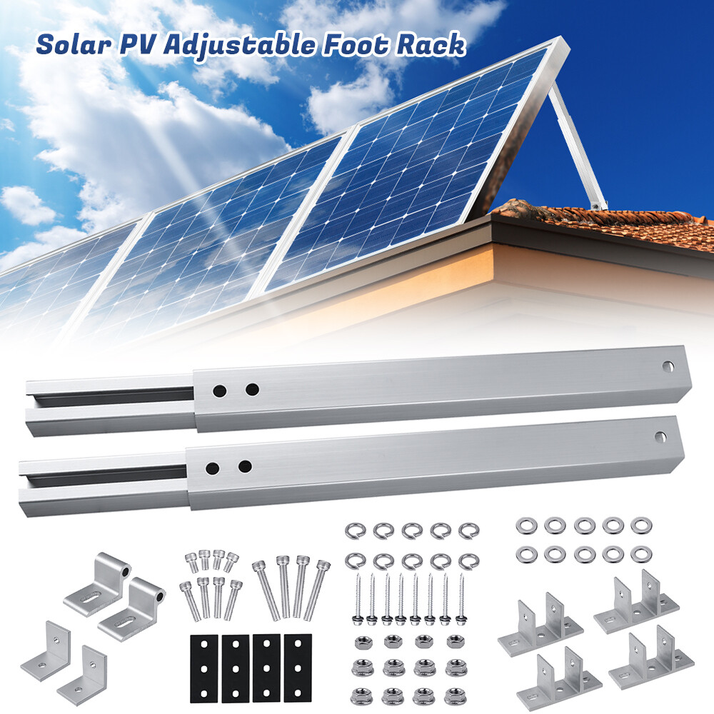 Solar Panel Tilt Mount Brackets Adjustable Ground Roof Mounting System Solar Kit