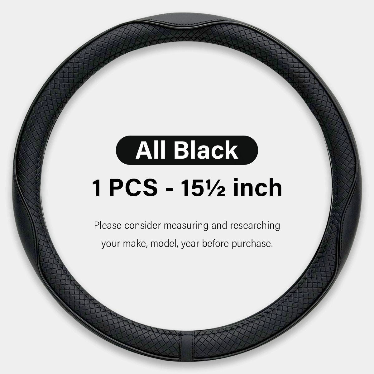 Customized Large-Size Car Steering Wheel Cover fits FORD F-150 Leather Protector