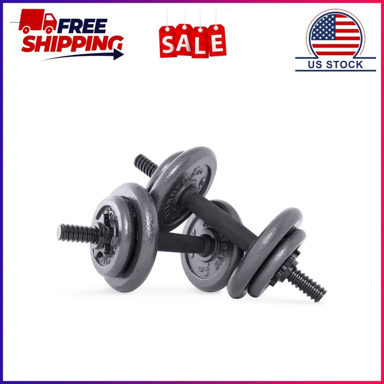 CAP Barbell 40 Lb. Adjustable Cast Iron Dumbbell Set