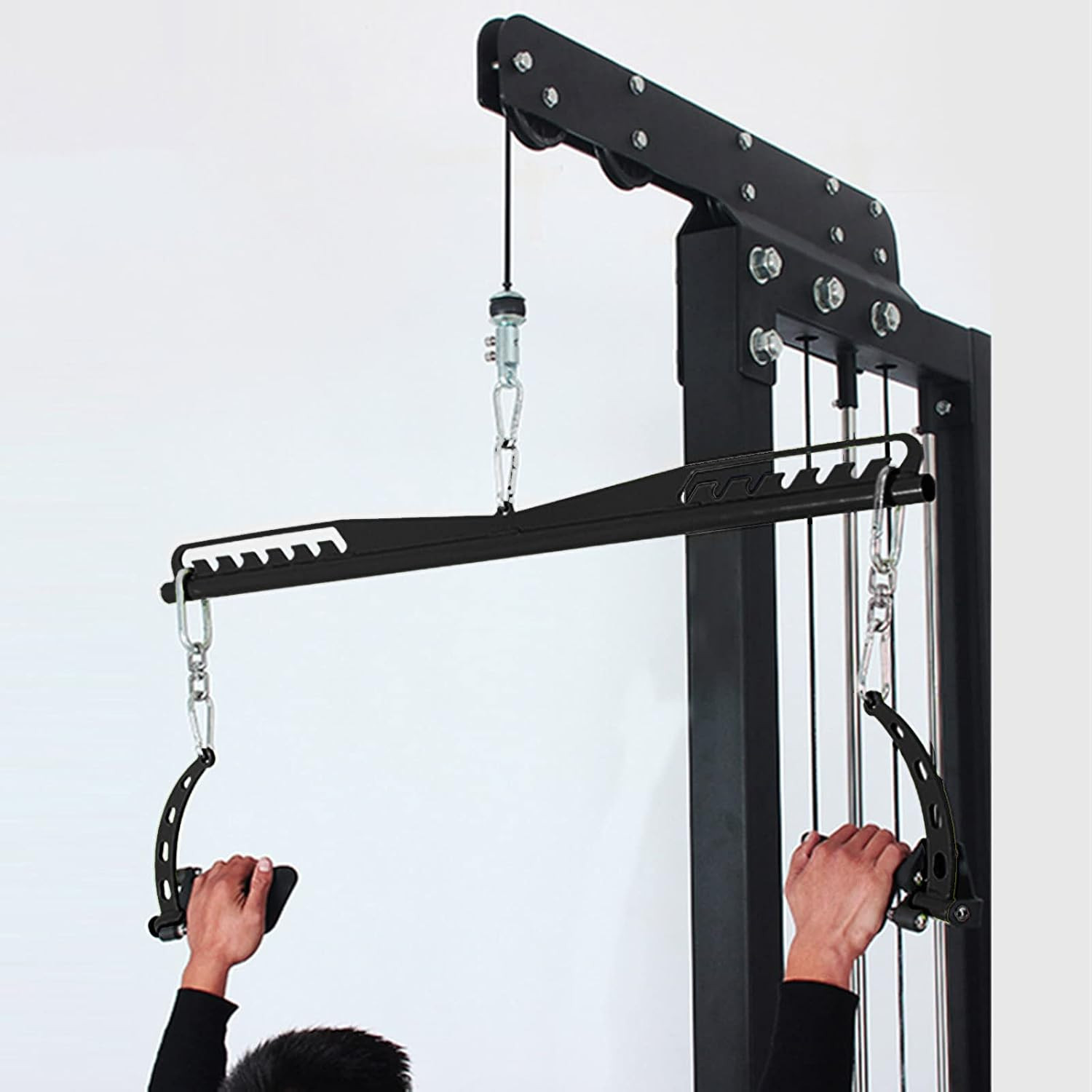 Adjustable Lat Pull down Bar, Cable Machine Attachments for Gym, Home Gym Fitnes