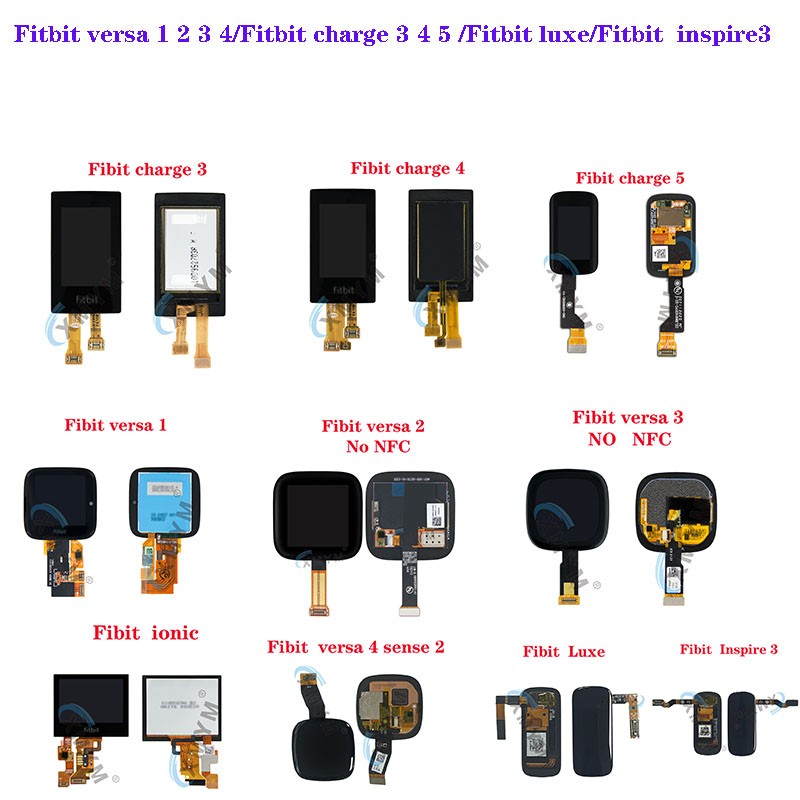 For Fitbit versa 1 2 3 4 / Fitbit charge 3 4 5 LCD Screen Display Replace