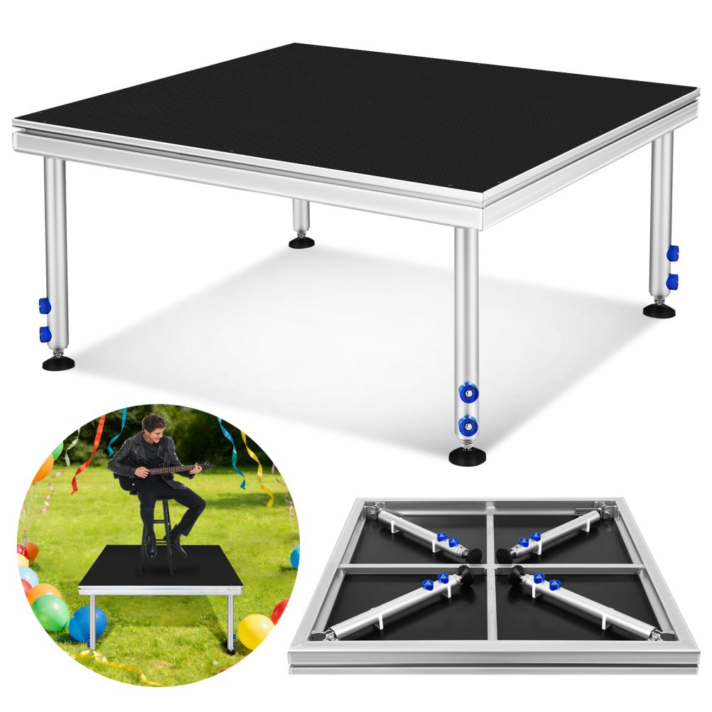 4×4ft Portable Stage Platform for Performances Heavy Duty Modular Folding Stage