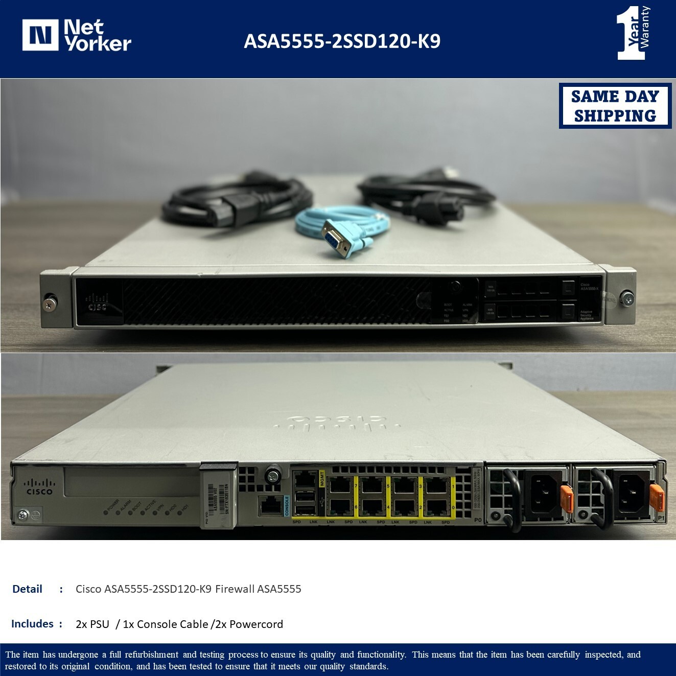 Cisco ASA5555-2SSD120-K9 Firewall ASA5555 - Same Day Shipping