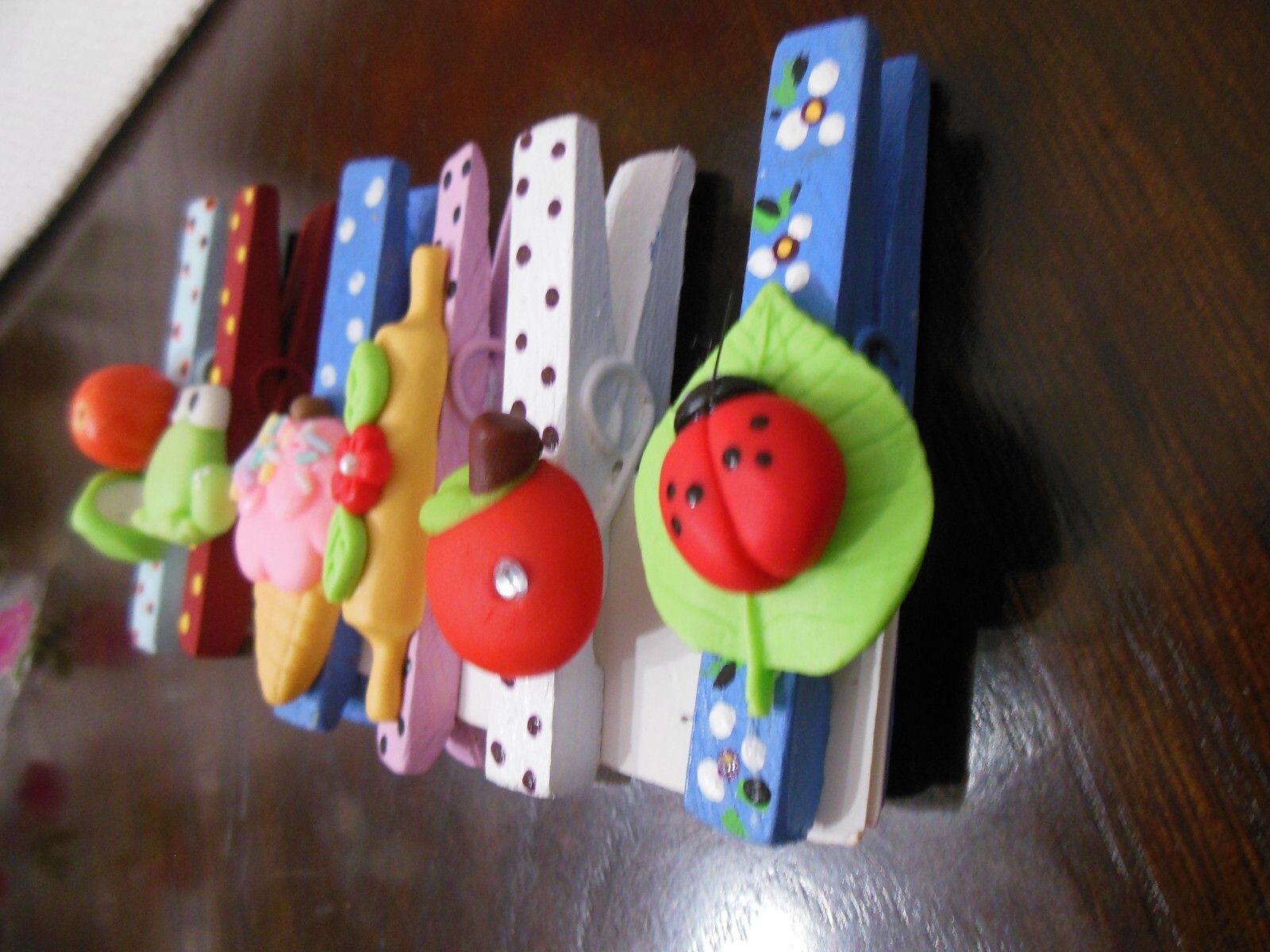 Decorative Clothes pins / Hand Crafted ** Free Shipping