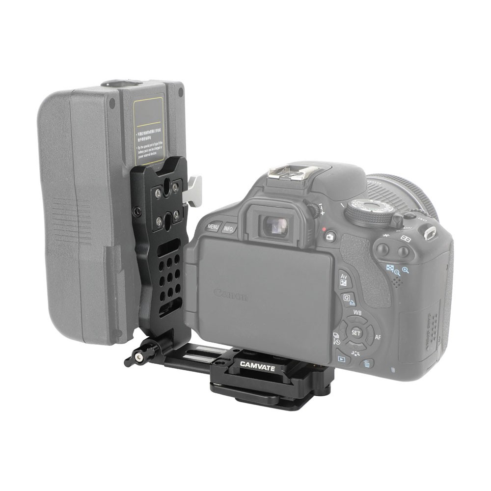 CAMVATE L-Shaped V-Lock Mounting Plate with Arca-Type Quick Release System