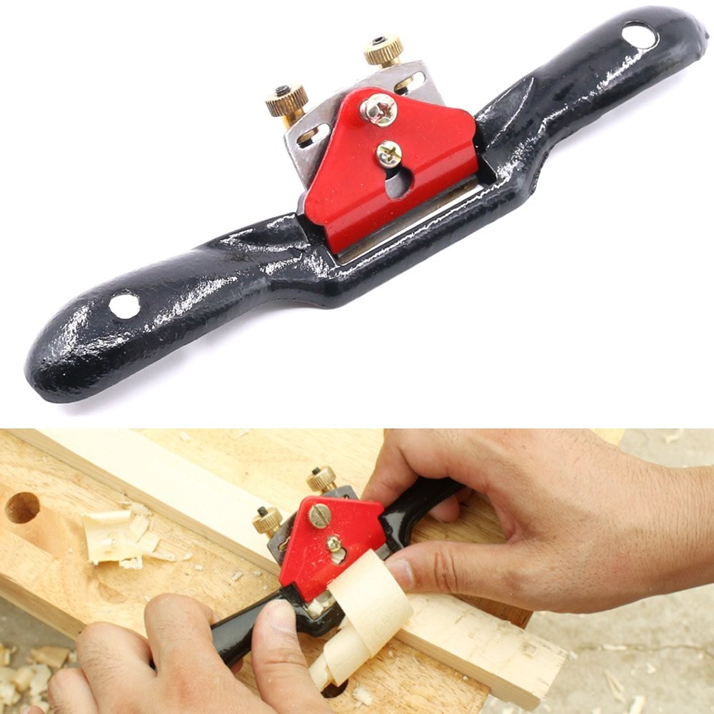 10'' Adjustable SpokeShave with Flat Base, Metal Blade Hand Tool Perfect for ...