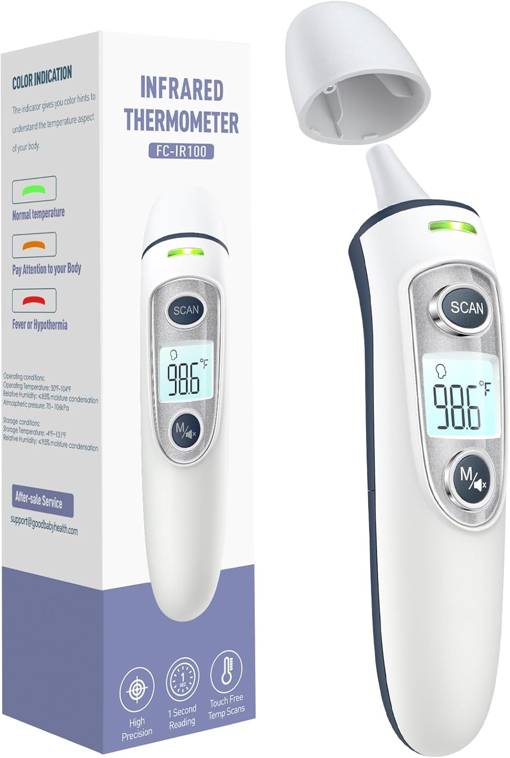Ear Thermometer for Adults and Kids, Digital Accurate Ear and Forehead