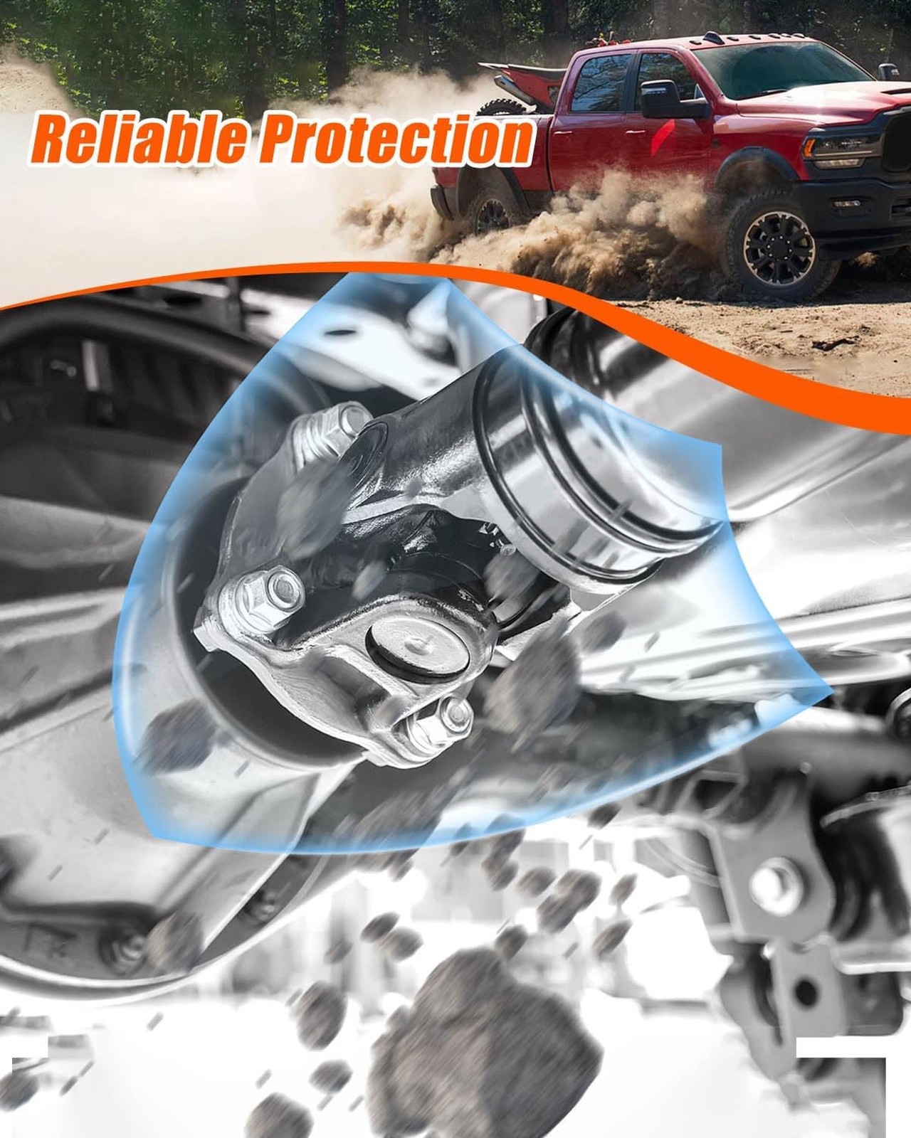 Front Driveshaft Loop Kit with Hardware Fits for Dodge Ram 2500 2003-2013 Ram...