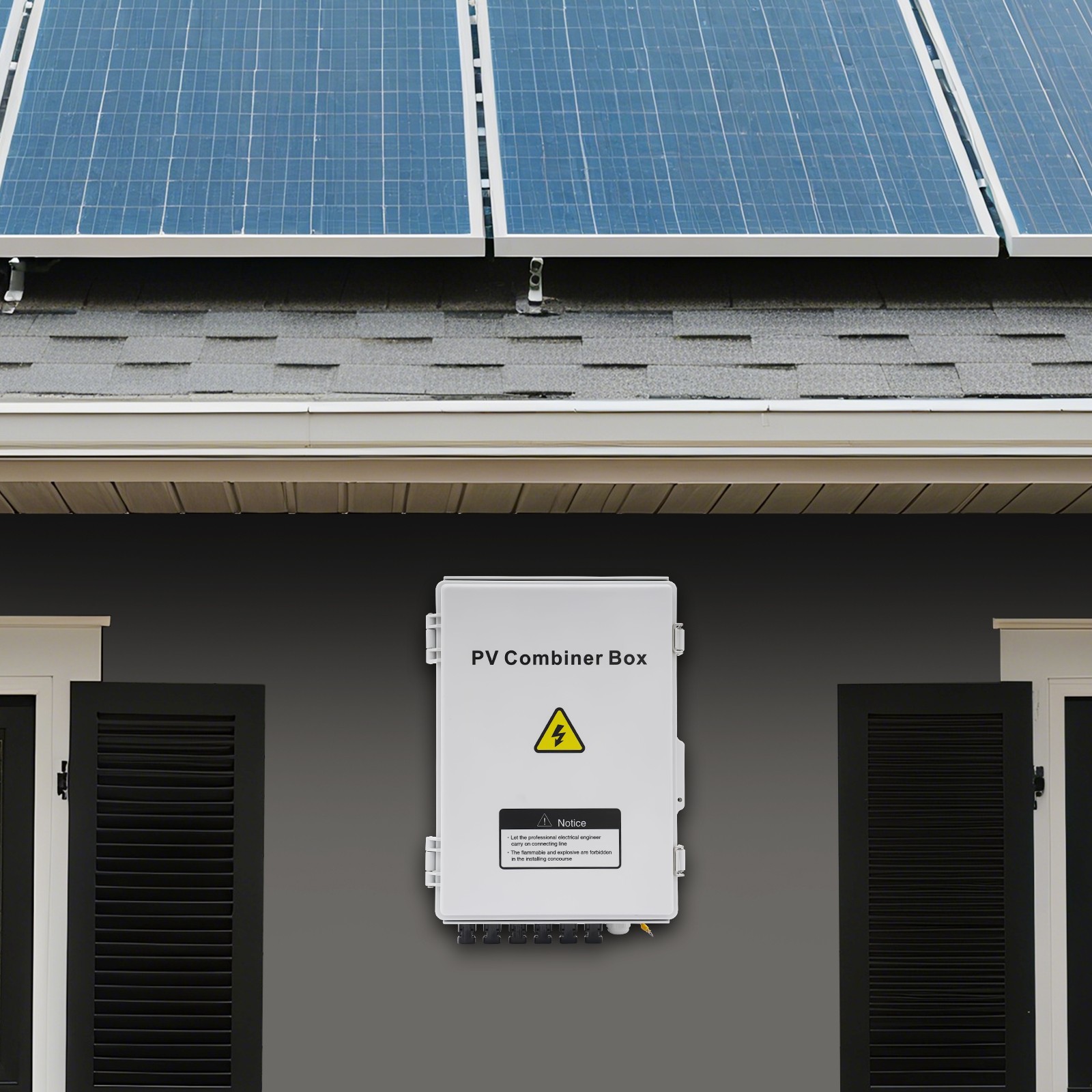 For Solar Panel 6 String Solar PV Combiner Box 63A Circuit Breaker Junction Box