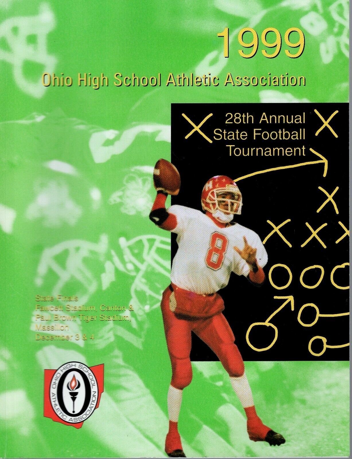 1999 OHIO HIGH SCHOOL FOOTBALL STATE CHAMPIONSHIP GAME PROGRAM      AWESOME