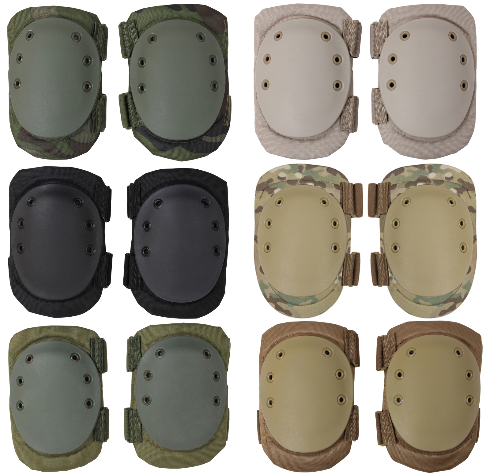 Rothco Tactical Protective Knee Pads With Hard Rubber Shell Foam Inner Padding