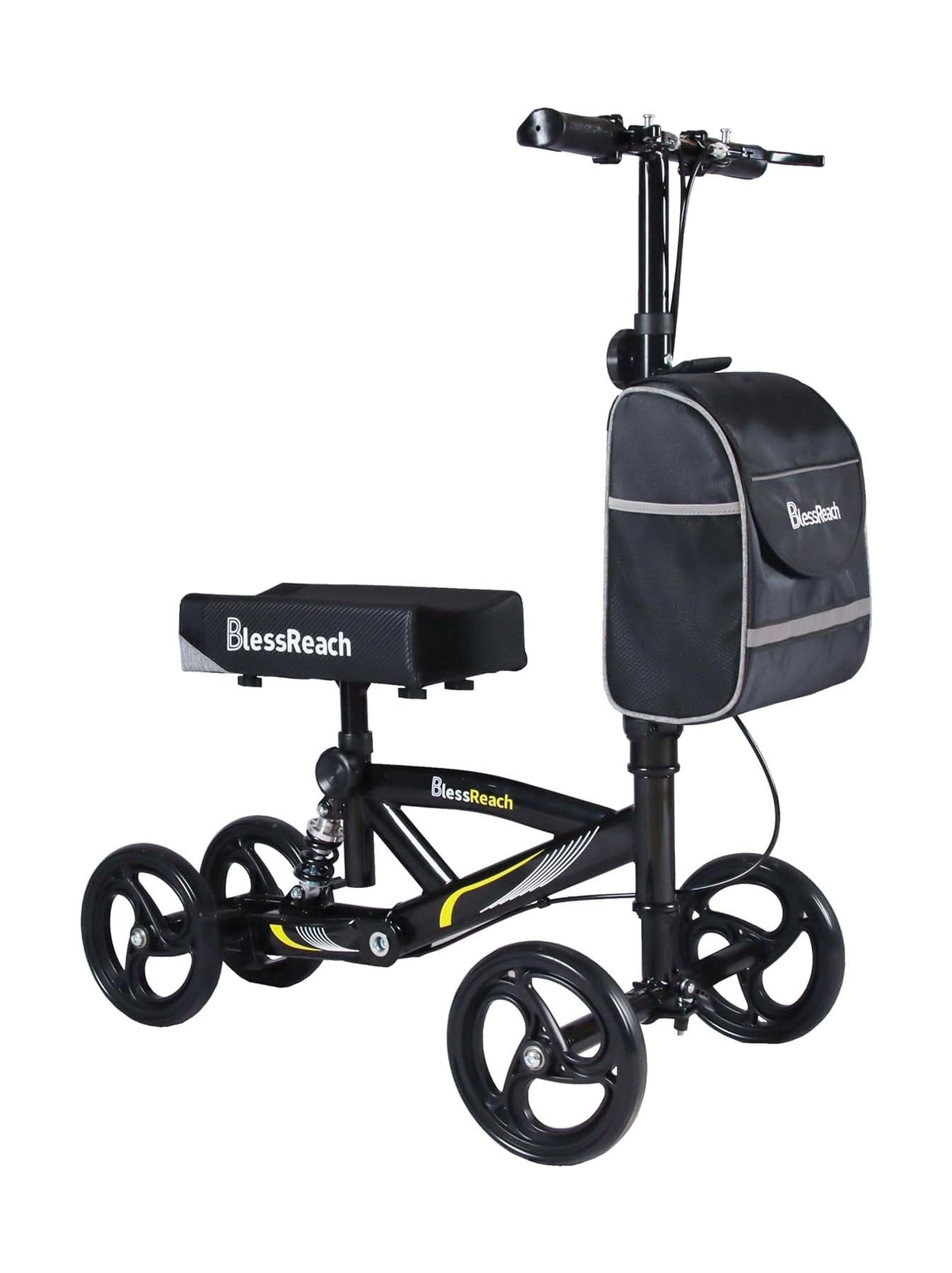 Steerable Knee Walker Deluxe Medical Scooter for Foot Injuries Compact Crutch...