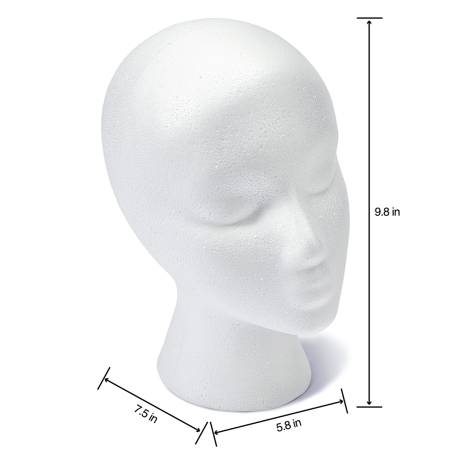 Styrofoam Head EPS Female Bulk White