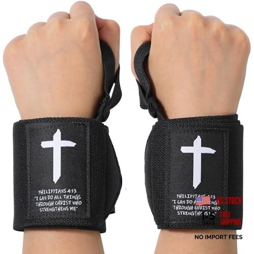 Cross Faith 25" Wrist Wraps for Weightlifting, Wrist Straps for Men and Women,
