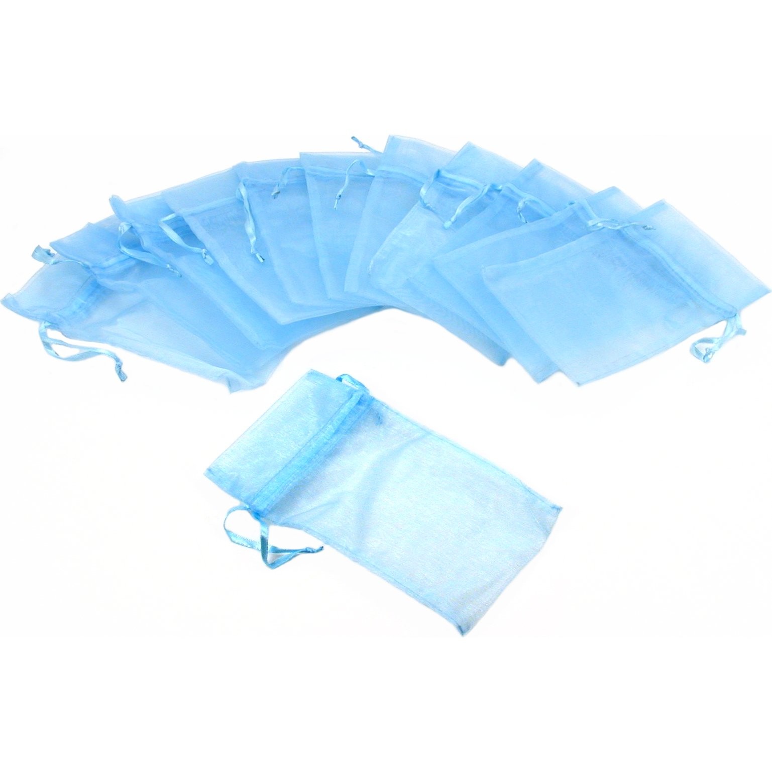 12 Jewelry Organza Drawstring Gift Bags Jewelry Pouches 3" x 4"