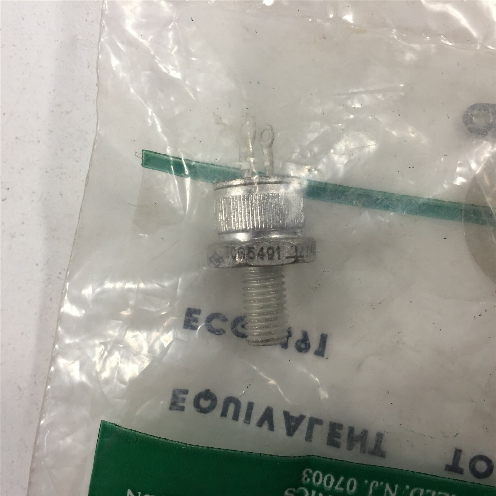 (1) TCG5491 Silicon Controlled Rectifier (SCR) 10 Amp, TO48 NTE5491