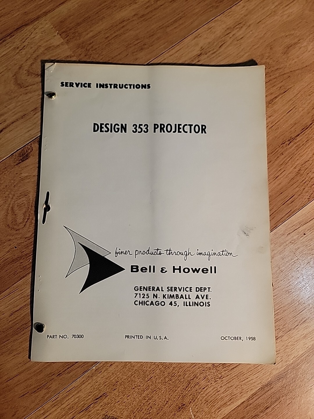 Vintage Bell & Howell 8MM Projector Model 353 Service Manual