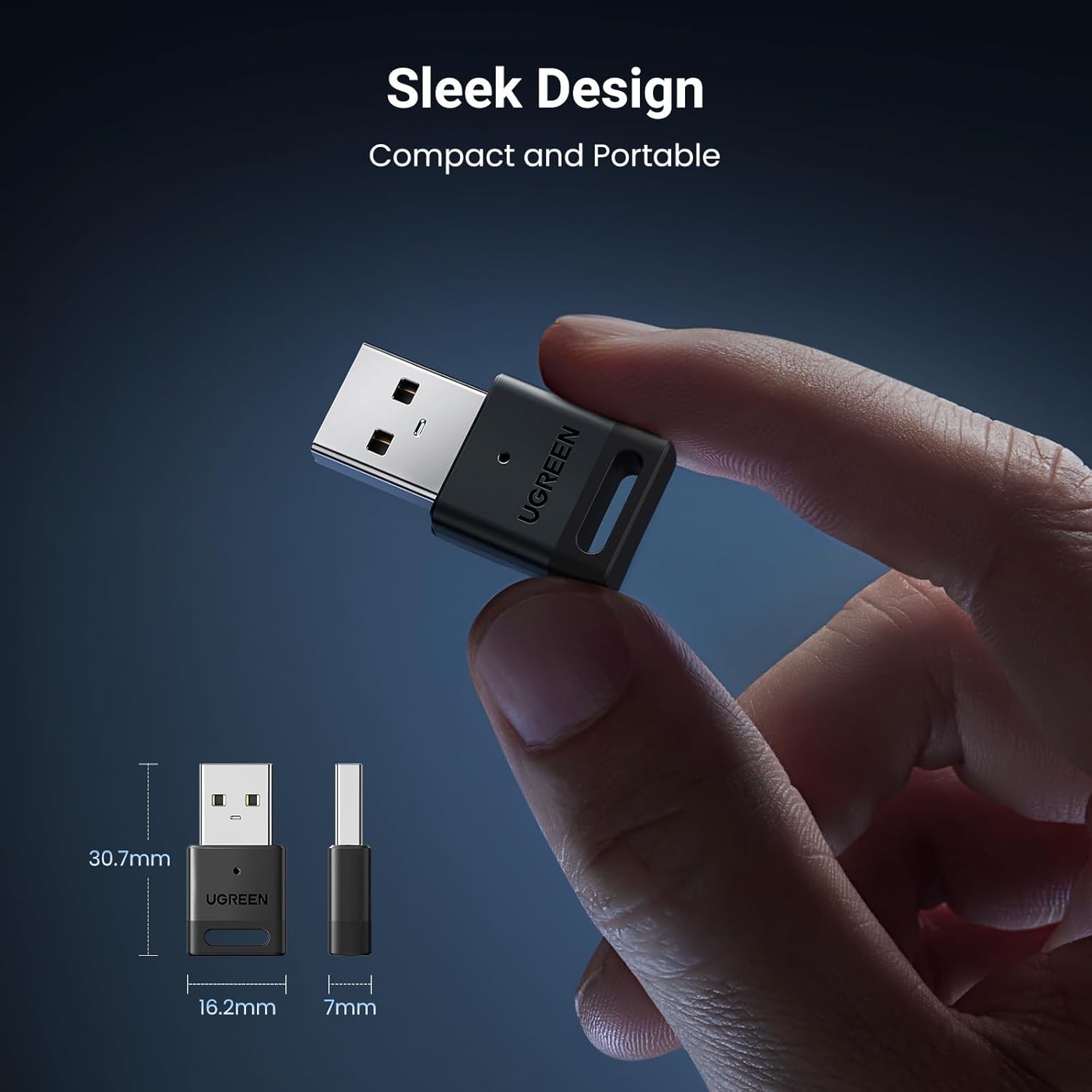 Compact Bluetooth 5.3 USB Adapter for Windows - Connect Easily and Effortlessly