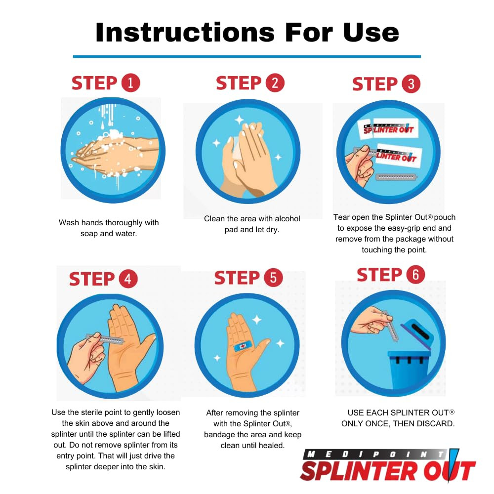 Splinter Out Splinter Remover, 20 Count