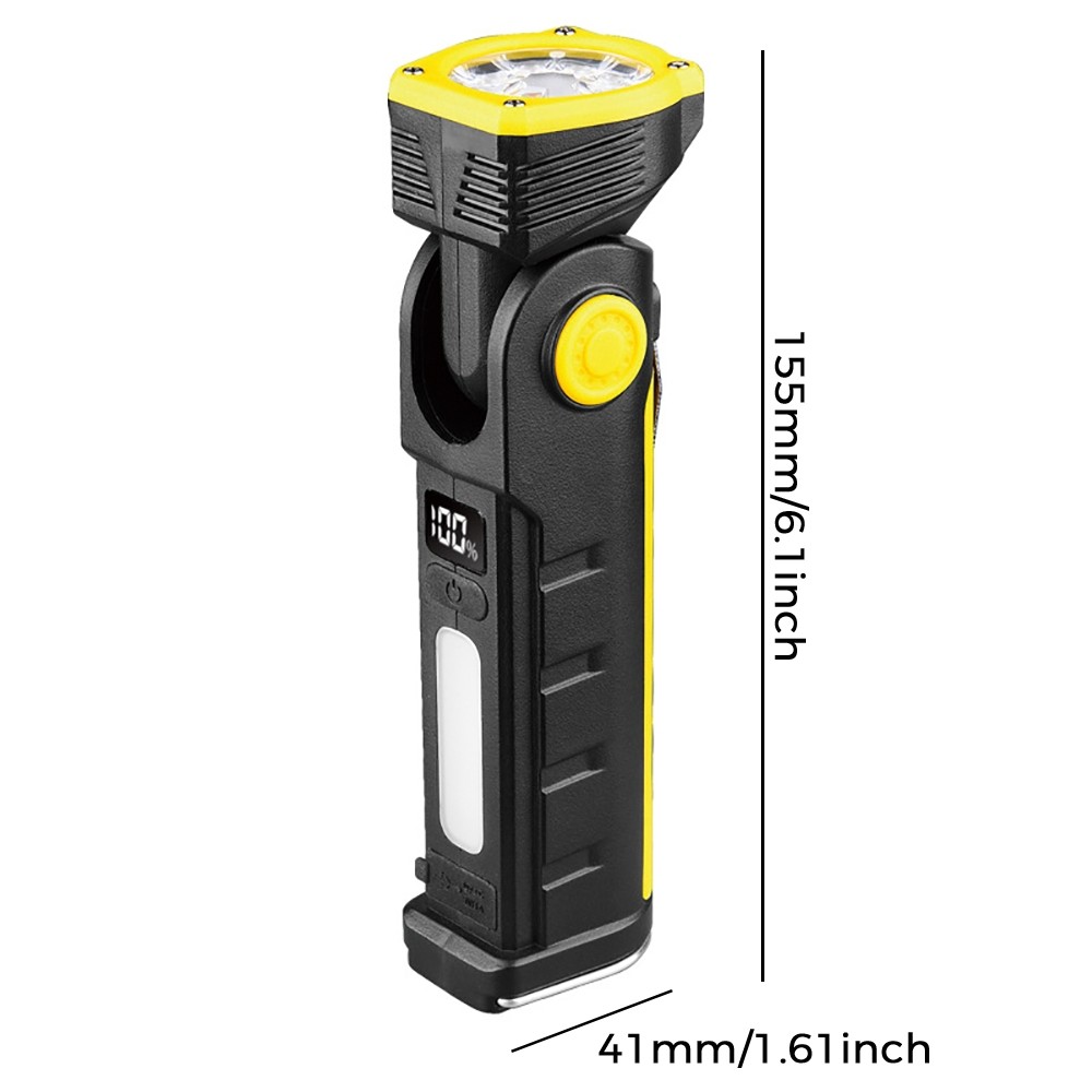 Rechargeable LED Work Light Mechanic Flashlight Lamp Magnetic Base Super Bright