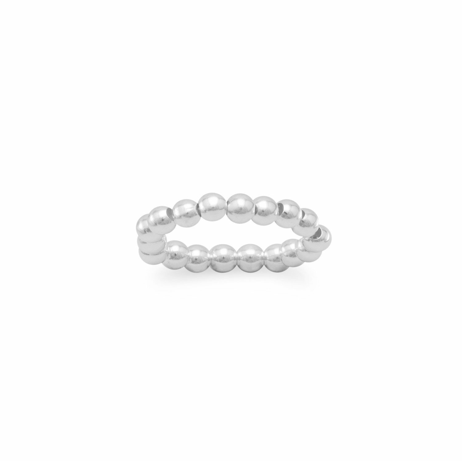 Sterling Silver Bead Stretch Toe Ring
