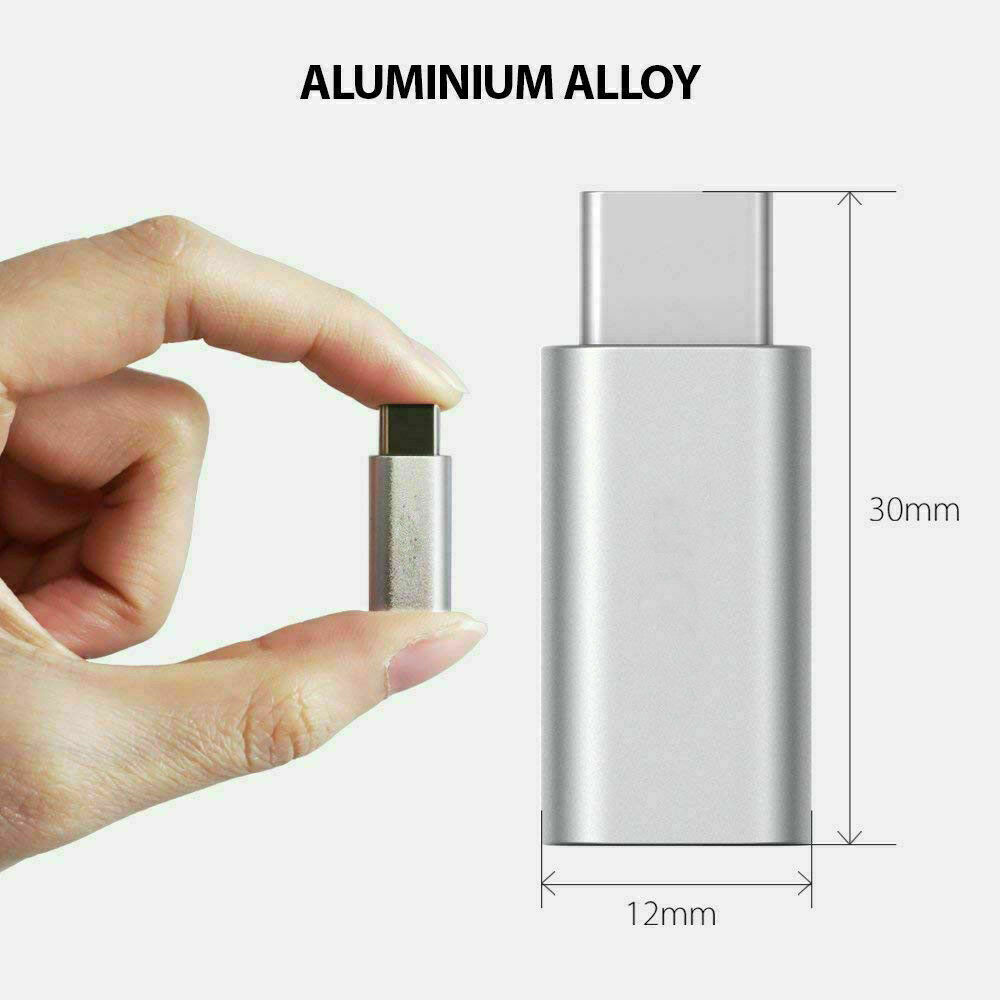 2 PCS 8 PIN DATA to USB C Type C Charging Adapter for Smart Phone iPhone