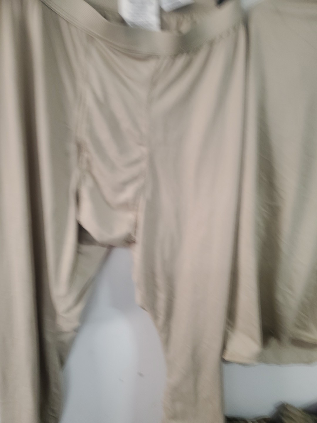 Special Medium Regular level 1 Silk Thermal Tan Pants & Top Set Sand Tan