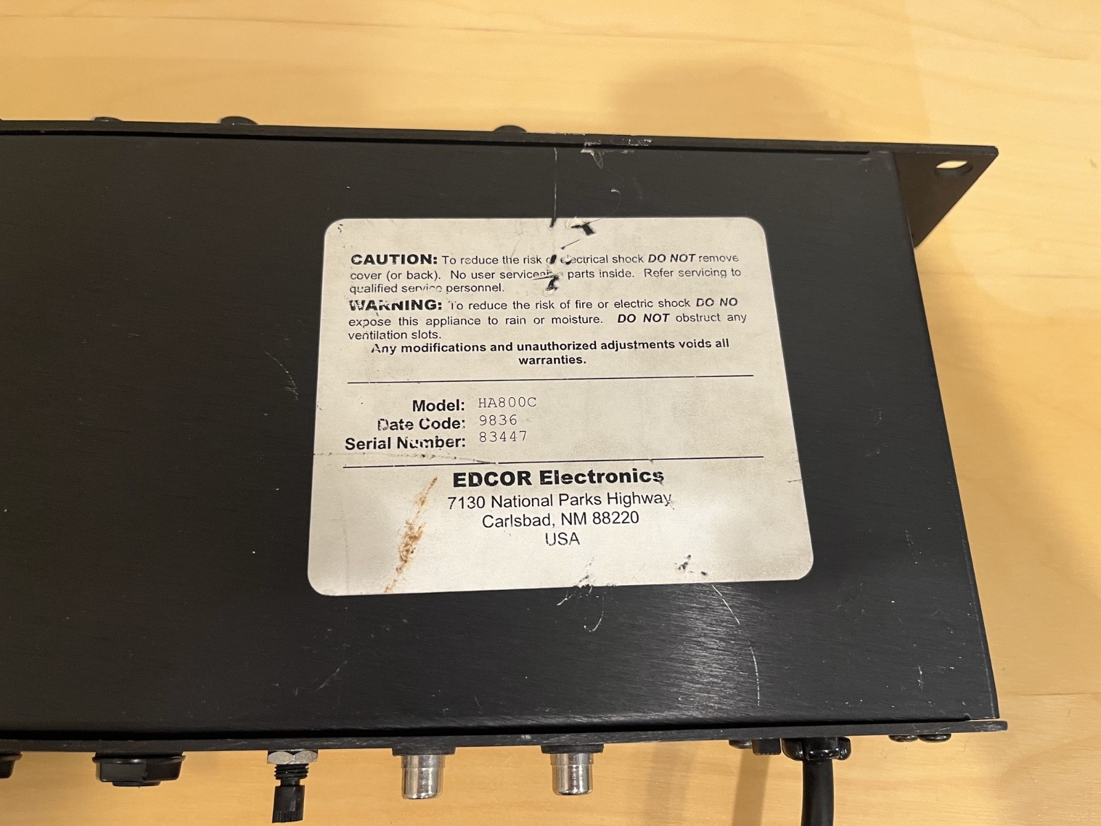 EDCOR HA800C 8-Way HEADPHONE AMPLIFIER - Rackmount - TESTED