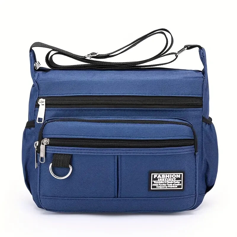 Men's Large Capacity Multi-layer Waterproof Backpack - Blue
