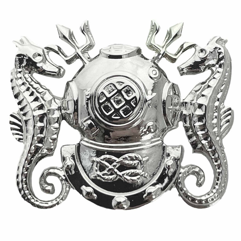 U.S. Navy Badge Master Diver Regulation Size Genuine Mirror Finish