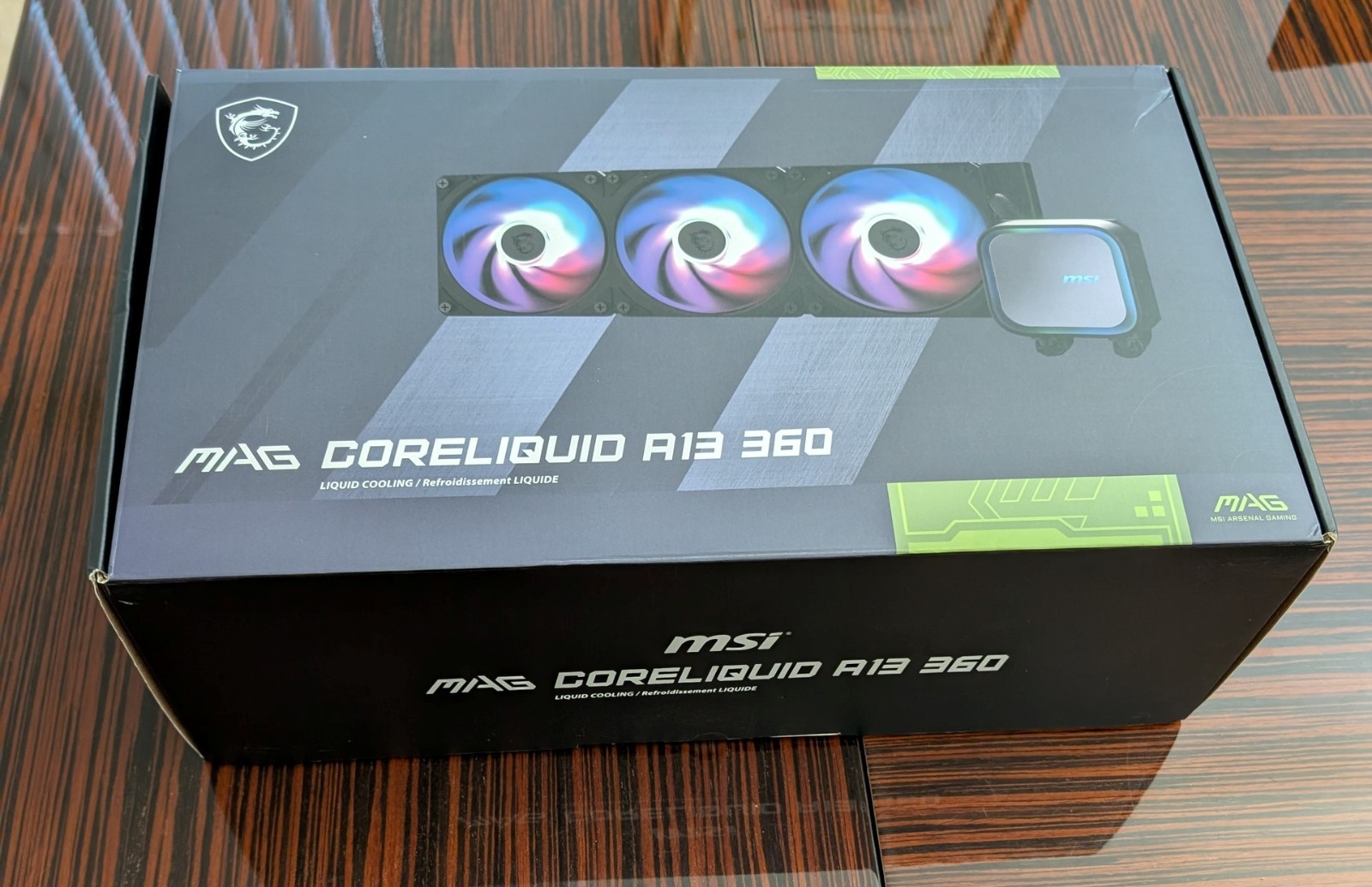 NEW MSI AIO ARGB Liquid Cooling 360mm Radiator PWM MAG CORELIQUID A13 360 Black