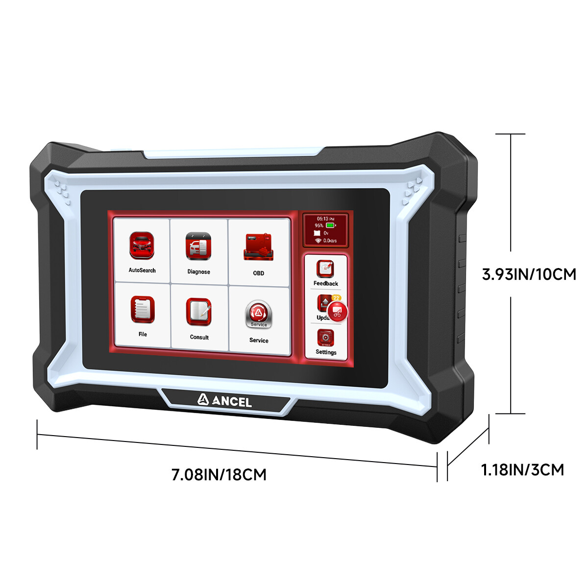 ANCEL DS100 OBD2 Diagnostic Scanner ABS SRS TCM Engine Code Reader with 24 7 Sup