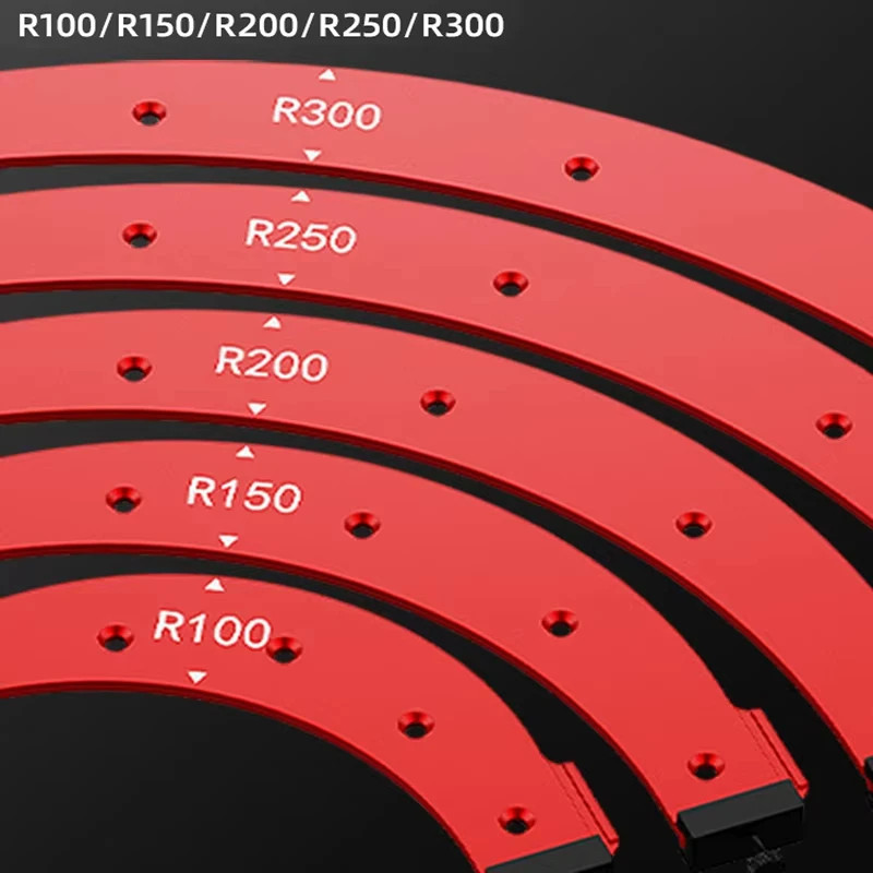 5Pcs Woodworking Radius Corner Jigs Round Durable Templates Routing Guide Tool