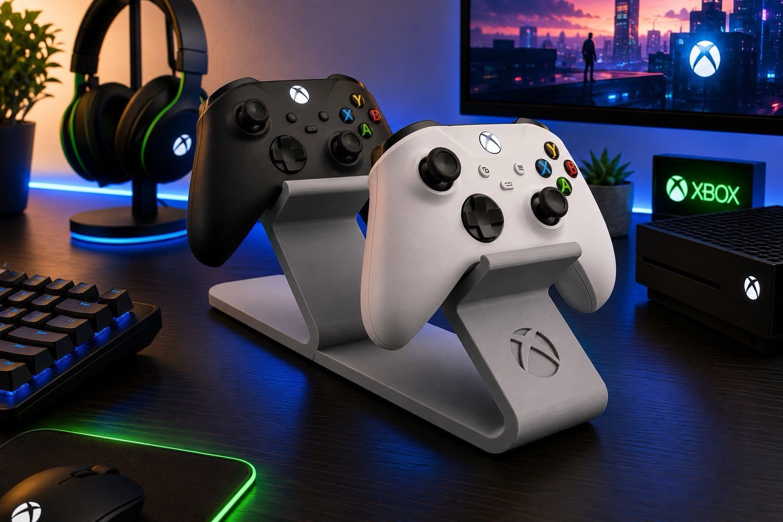 Xbox One Controller Stand Holder for 2 controllers | 3D Printed
