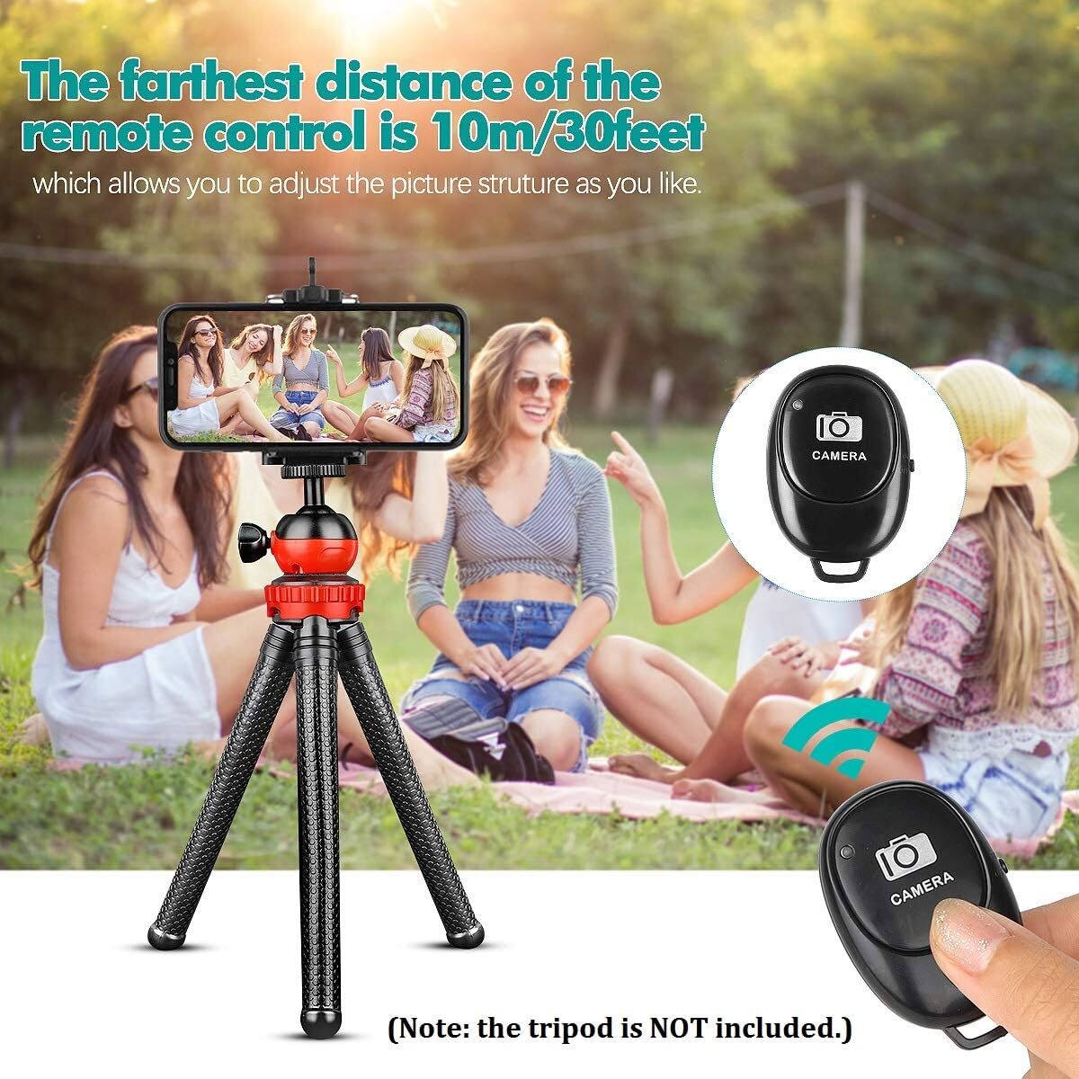 2 Pcs Camera Shutter Wireless Bluetooth Remote Control for Android Apple iPhone