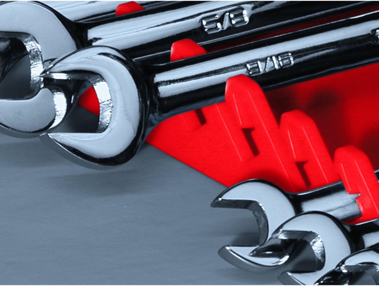 Ernst 6-Tool Gripper Wrench Organizer - Fuel Resistant, Space-Saving Design