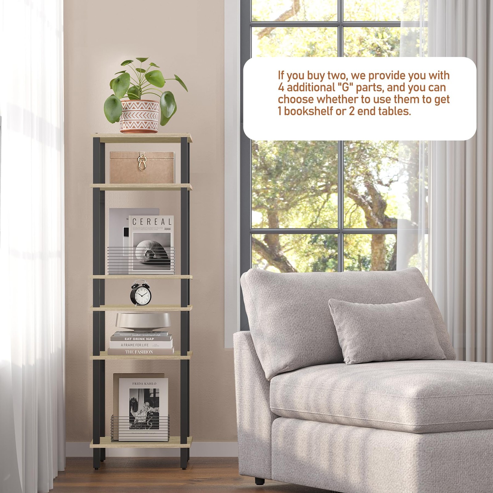 End Side Table Nightstand 3Tier Storage Shelf Couch Small Room TB01BO049