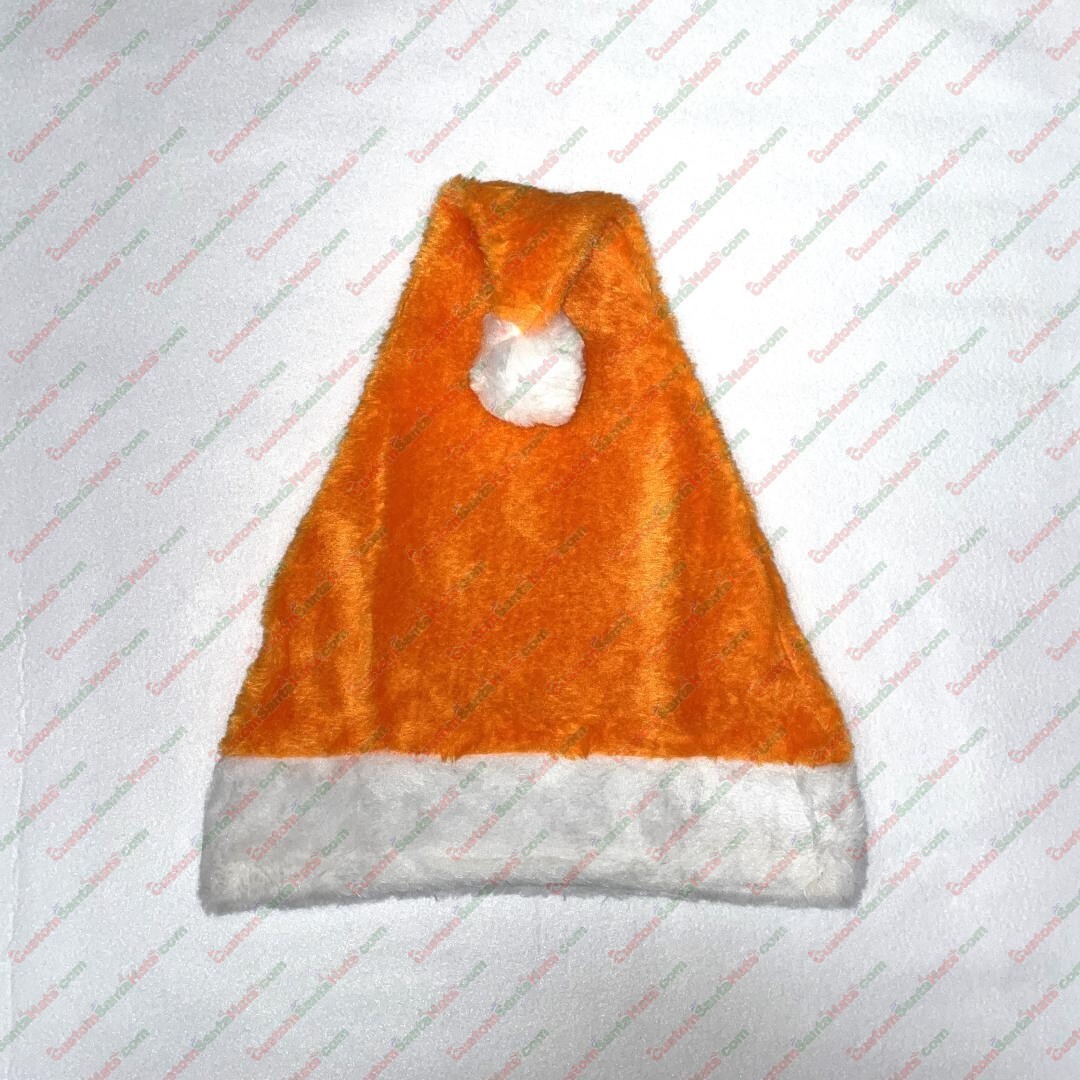 Orange Plush Santa Hat - from USA