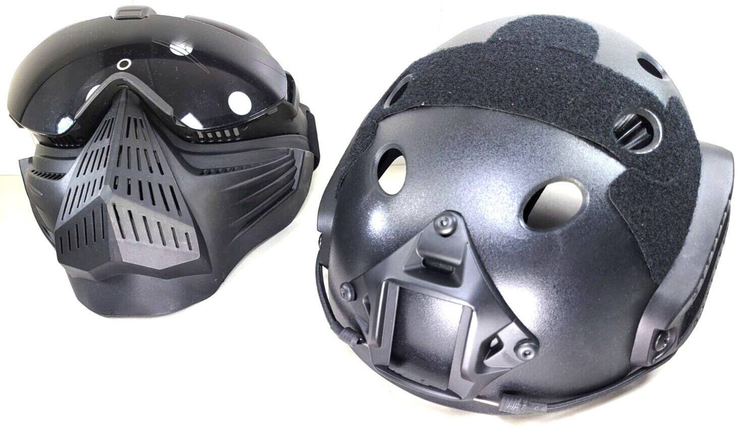 Tactical Airsoft Full Face Protective Helmet with Lens Goggles Mask Paintball