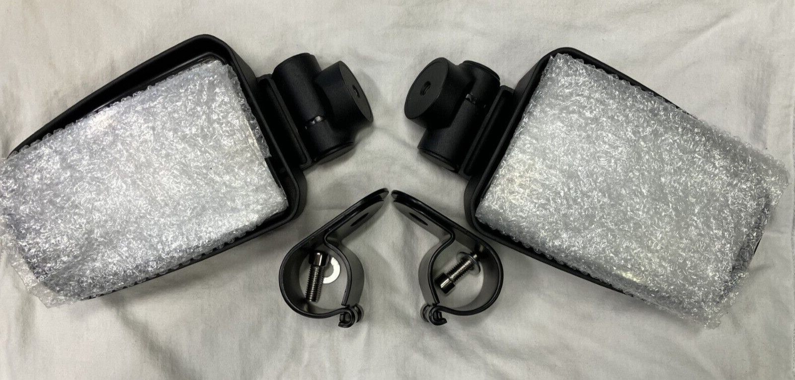 Heavy Duty Aluminum UTV Side View Mirrors Set 2" Roll Cage Commander Mule Teryx