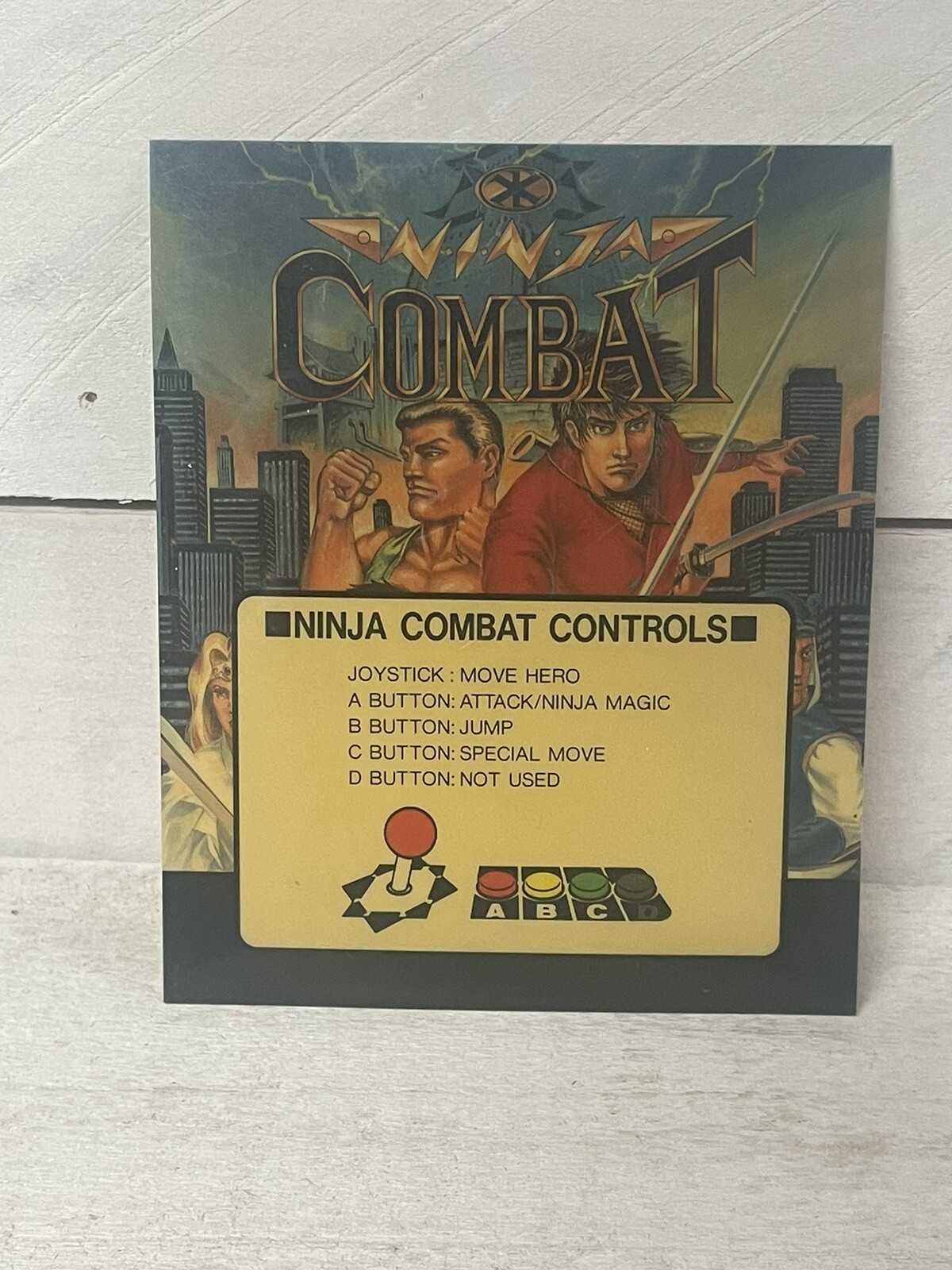Ninja Combat Arcade Replacement Card Vintage Fast  Shipping