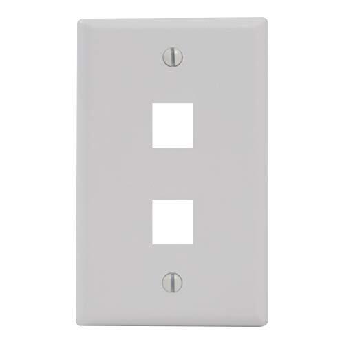 ICC Classic Faceplate with 2 Ports for EZ/HD Style in Single Gang, White